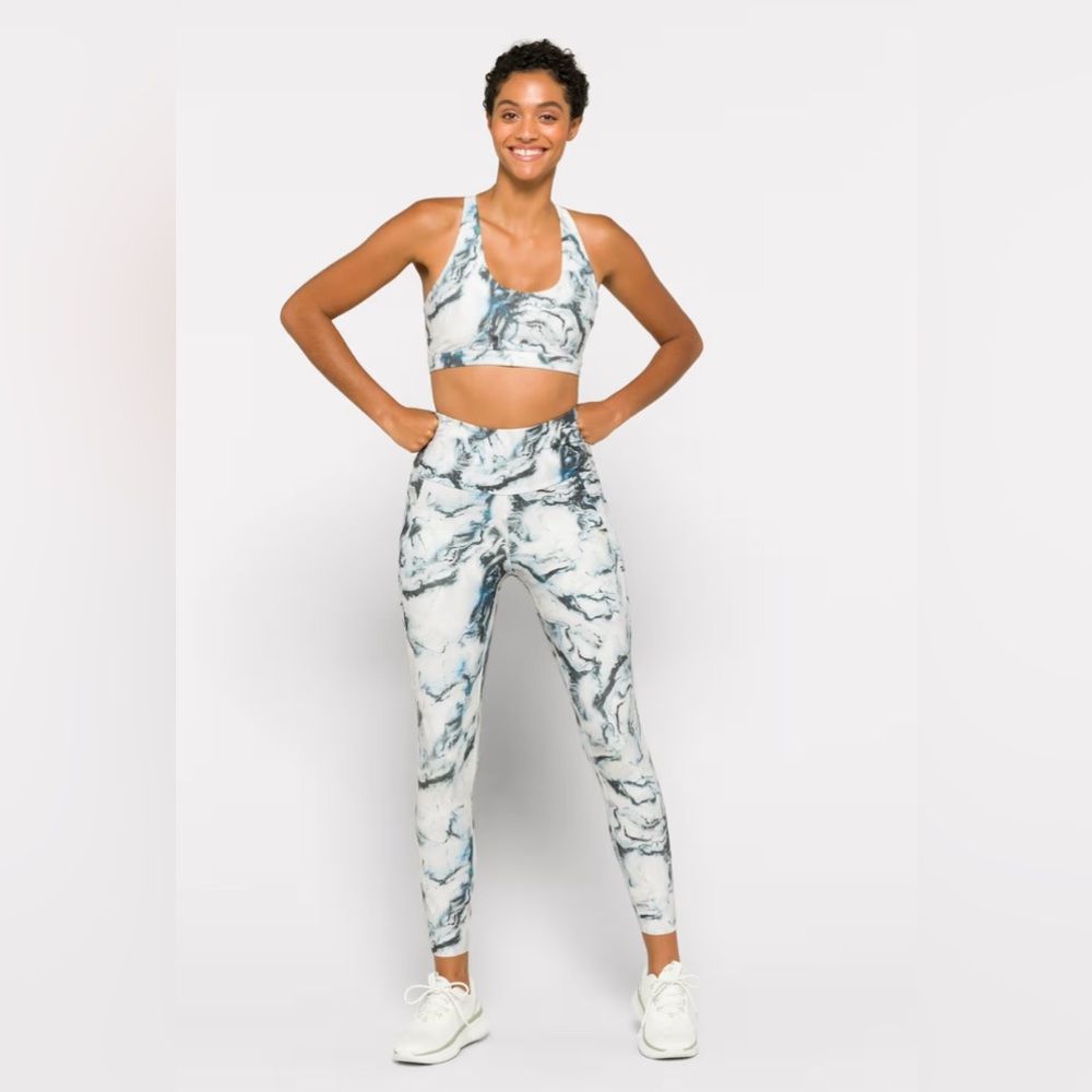 MPG SPORT Score High Waist Printed Performance Legging - size small, 26” inseam